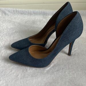 Jessica Simpson Dark Blue Denim Pointed Toe Stiletto Heels